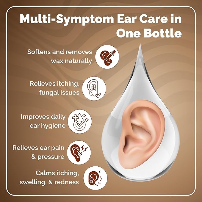 Kaanamrit™ Herbal Ear Pain & Discharge Relief Drops – Natural Ayurvedic Formula for Healthy Ears - 20 ml (pack of 2)